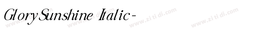 GlorySunshine Italic字体转换